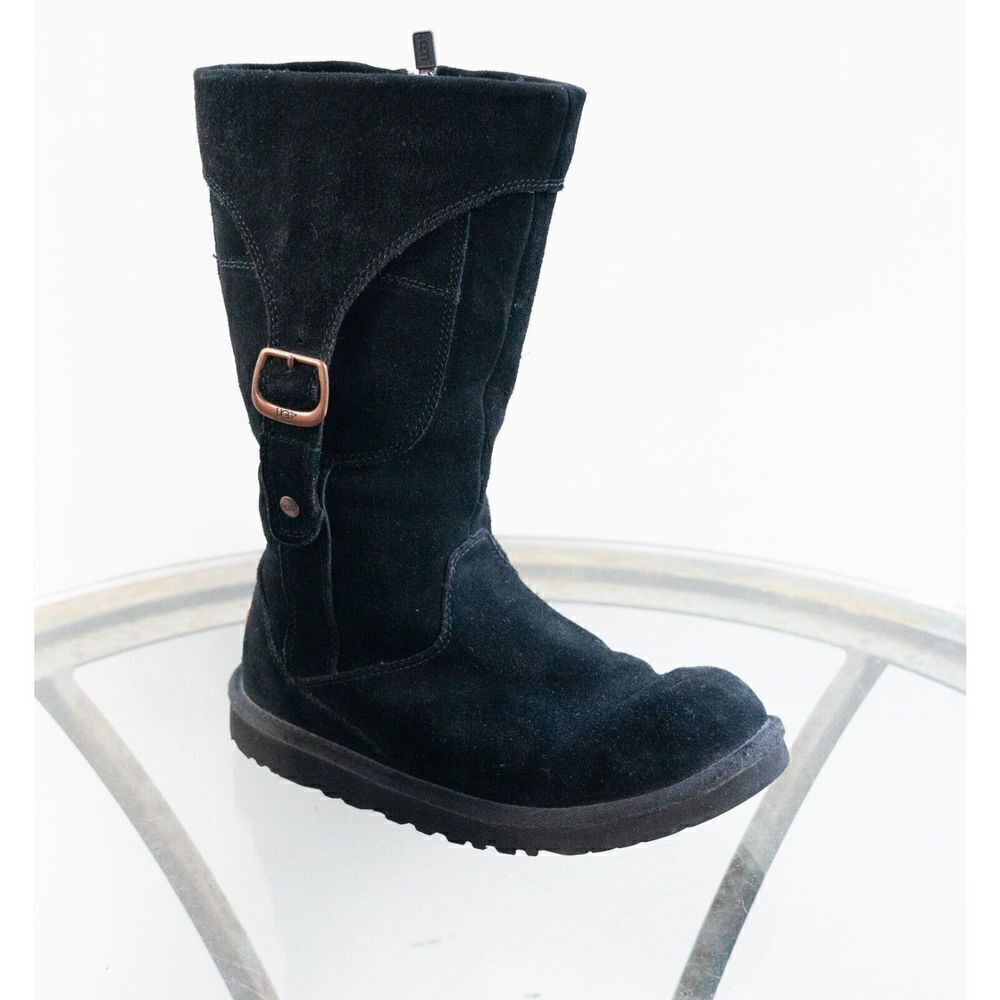 UGG | Cargo III w/Pockets 5918 Black Suede and Shearling Boots Womens Size 5 US - Picture 2 of 12